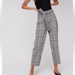 Wilfred Plaid Belt Trousers